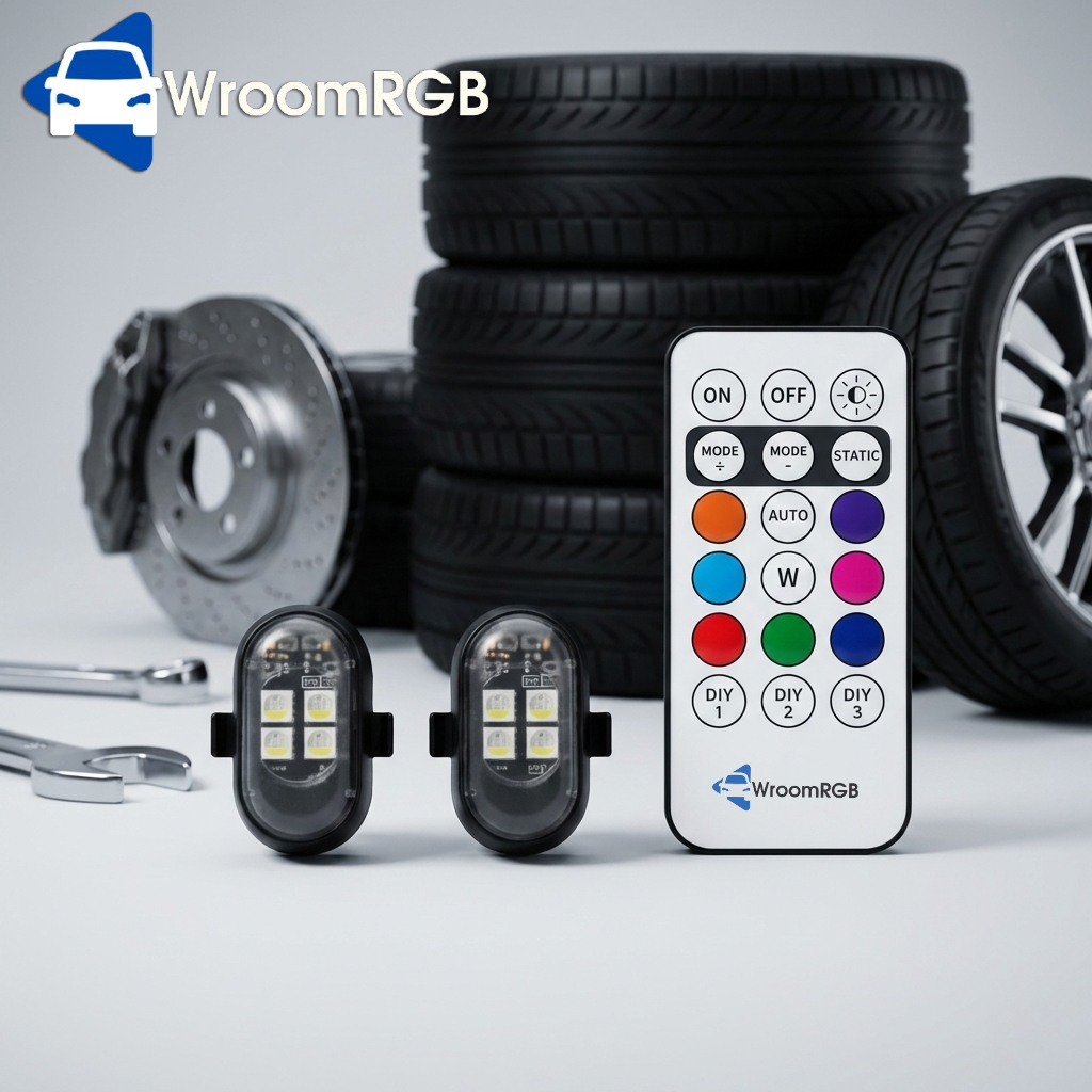 WroomRGB™ - Lampki RGB Ambiente na pilota do samochodu uniwersalne
