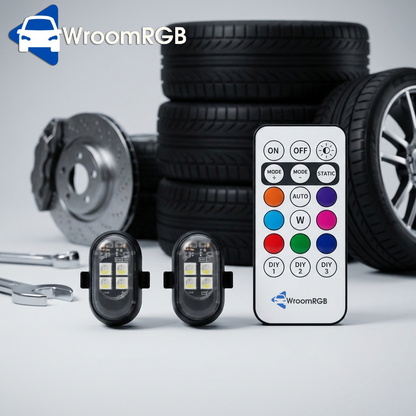 WroomRGB™ - Lampki RGB Ambiente na pilota do samochodu uniwersalne